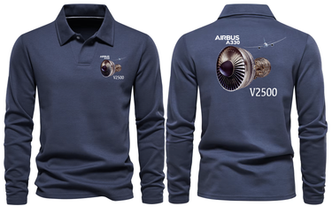 AIRBUS A330 V2500 LONG SLEEVE POLO